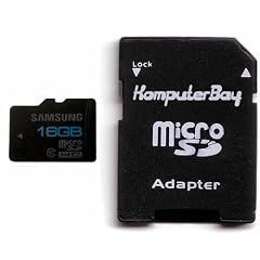 Samsung 16GB Klasse 10 MicroSDHC High-Speed Speicher Karte mit Komputerbay SD Adapter