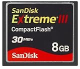 SanDisk 8 GB Extreme III CF Card SDCFX3-008G (bulk Package)