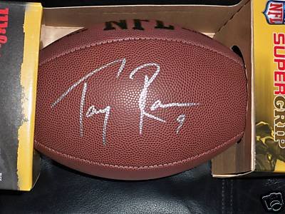 TONY ROMO SIGNED AUTOGRAPHED FOOTBALL DALLAS COWBOYS W/ HOLOGRAM + COA