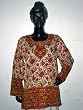 Womens Top Crepe Full Sleeve Kurti/ Blouse/boho/yoga Top L