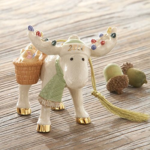 Lenox 2014 Christmas Annual Moose Ornament Merry Holiday Cookies Marcel
