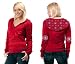 Montreal Canadiens Women's Deep V-Neck Fleece Hoodie Pullover - by Alyssa Milano