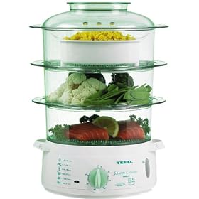 Tefal 6616115P Easy Store Steamer, 3 Tier, White