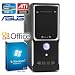 Leiser PC - CSL Speed 4559Pro - Multimedia QuadCore! PC-System mit Intel Core i5-2400 4x 3100 MHz, 1000GB SATA, 8192MB DDR3, ASUS Mainboard, Radeon HD 5450 2048MB, DVD-RW, 7.1 Sound, GigLAN, Windows 7 Professional, Office 2010