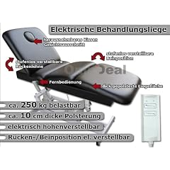12628 Schwarze Therapieliege Massageliege elektrisch verstellbare Ruheraumliege Behandlungsliege