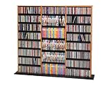 CD / DVD / VHS 960 Multimedia Floor Storage Rack in Oak/Black
