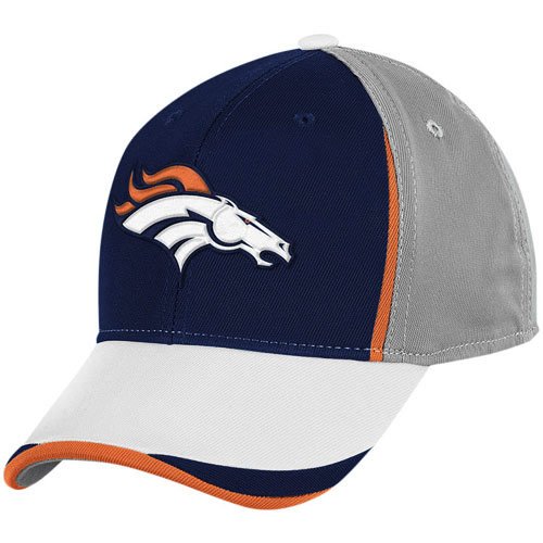 NFL Men's Denver Broncos End Zone Structured Flex Hat - Tw85Z (Multi, Small/Medium)