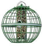 The Nuttery - Bird Feeder - Squirrel & Predator Proof Globe Seed Feeder Green