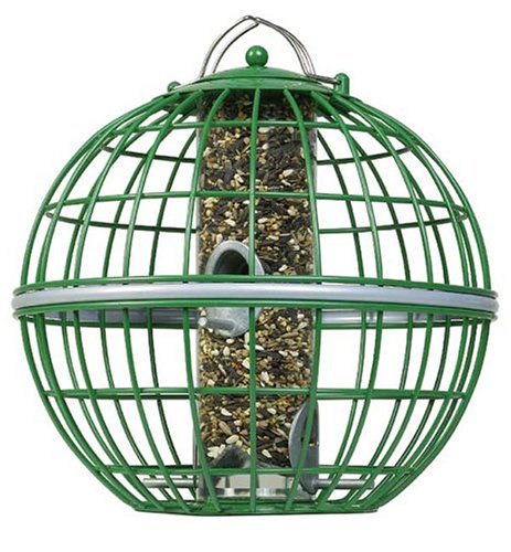 The Nuttery - Bird Feeder - Squirrel & Predator Proof Globe Seed Feeder Green
