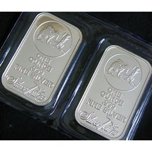 (Two) 1 Oz. Silver Bullion Bars (Silvertowne Mint)