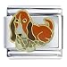 Animal Basset Hound Dog Italian Charm Bracelet