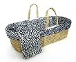Snow Leopard Faux Fur Moses Basket
