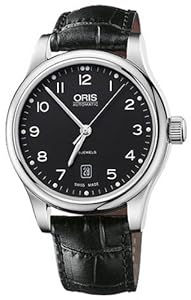 Oris 73375944094LS Watch Classic Date Mens - Black Dial Stainless Steel Case Automatic Movement