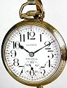 #WR6A Illinois Bunn Special antique Railroad Pocket Watch 16 Size 21 Jewels Gold Filled Montgomery Dial Ca 1917