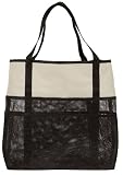 Mesh Beach Bag with Contrast Trim
