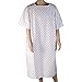 DMI Convalescent Hospital Gown with Side Ties, Machine Washable, Diamond Print