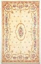 2'3" x 9'6" KAS Ruby Fleur De Lis Aubusson 8904 - Ivory Rectangular Runner