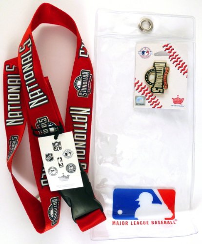 Washington Nationals Lanyard with Ticket Holder and Logo Pin