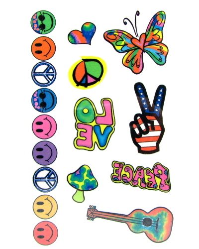 Peace and Love Hippie Temporary Tattoo Kit Peace and Love Hippie Temporary Tattoo Kit