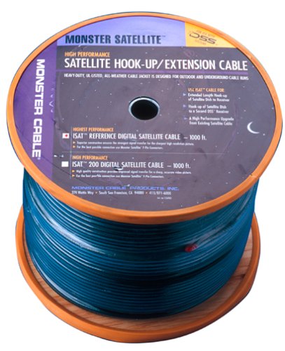 Monster Cable MS ISAT REF-1000 ISAT Reference Highest Performance RG-6 Direct Burial Digital Satellite Cable 1000 ft. spool) Monster Cable MS ISAT REF-1000 ISAT Reference Highest Performance RG-6 Direct Burial Digital Satellite Cable 1000 ft. spool)