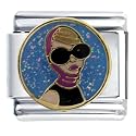 Actress Audrey Hepburn Italian Charms Bracelet Link