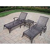 Oakland Living 1108-2106-3-AB Elite ThreePiece Chaise Lounge