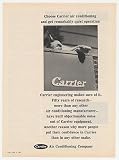 1965 Cat Sleeping on Carrier Air Conditioner Quiet Print Ad