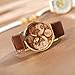 Promithi Women Mens Hours Clock Point Wrist Watch With Continental Map