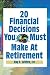 Books : 20 Financial Decisions You Must Make at Retirement