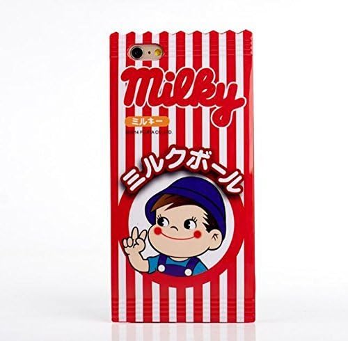 Soft TPU Case for Iphone 6, Clear Unique Milky Candy Wrapper Design Japanese Cartoon Kawaii Style Girls Boy Kids Original Gift Box Fun Creative Cute Lovely Novelty Soft TPU Case For iPhone 6 4.7 inch(Stripe Boy)