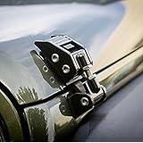 Sporthfish [Upgrade Version] Black Aluminum Hood Lock Anti-Theft Kit Assembly locking Hood Catch Set - Pair For 2007-2016 Jeep Wrangler JK & Unlimited 2dr & 4dr