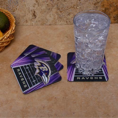Baltimore Ravens 4-Pack Sublimated Logo Neoprene Coaster Set