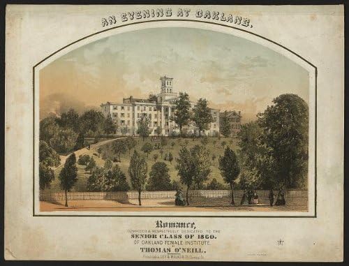 Photo: Evening,Oakland Female Institute,Romance,dedicated,senior class,1860,T O'Neill