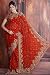 Conspicuous Raddish Orange Saree