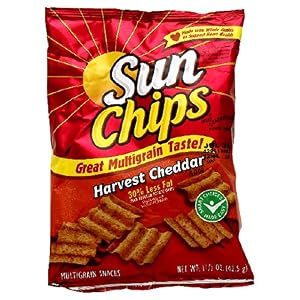 Sunchips Multigrain Snacks, Harvest Cheddar, 1.5-Ounce Large Single Serve Bags... by Sunchips
