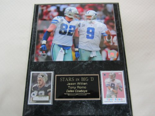 Dallas Cowboys Jason Witten Tony Romo 2 Card Collector Plaque