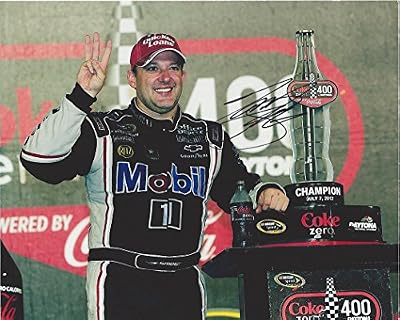 AUTOGRAPHED 2011 Tony Stewart #14 Office Depot Racing SPRINT CUP CHAMPION (Trophy Pose) Signed 8X10 NASCAR Glossy Photo with COA