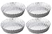 SCI Scandicrafts Fluted Deep Tart/Quiche Mold, Removable Bottom 4-inch Diameter by 1-1/8-inch Deep