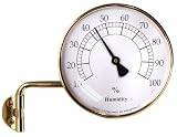 Conant Custom Brass Model H-6 Vermont Natural Brass Dial Hygrometer