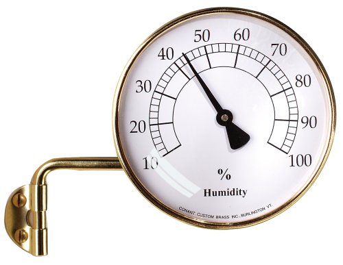 Conant Custom Brass Model H-6 Vermont Natural Brass Dial Hygrometer