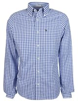 Abercrombie & Fitch Mens Shirt Blue White Plaid