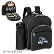 Brigham Young Cougars Sorrento Insulated Deluxe Picnic Backpack - Black w/Digital Print