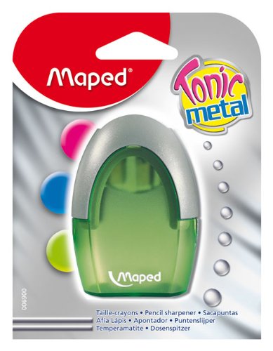 Maped Tonic 2-Hole Sharpener with Metal Insert, Assorted Colors (006900)