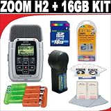 Zoom H2 Handy Portable Stereo Recorder +16GB SD Memory Card +Deluxe DB ROTH Accessory Kit