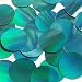Round Flat Sequin 30mm Teal Lazersheen Rainbow Reflective Metallic. Couture Paillettes. Made in USA