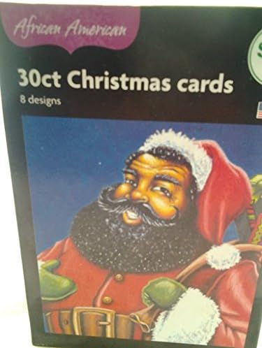 African American 30ct Christmas Cards Black Santa Snowman Doves Reindeer Choir Wisemen