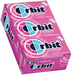 Orbit Bubblemint Sugarfree Gum, 14-Piece Packs (Pack of 24)