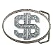 Belt Buckle of Bling Diamond Dollar Sign (Hip Hop Jewelry, Costume Bling, Grillz, Iced Out)