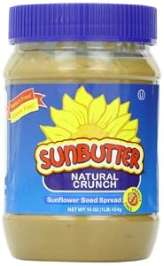SunButter Natural Crunch Sunflower Seed Spread, 16-Ounce Plastic Jars (Pack of 6)