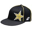 One Industries Rockstar Represent Men's Flexfit Racewear Hat w/ Free B&F Heart Sticker Bundle - Black